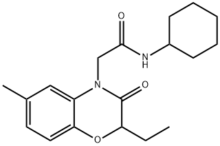 4H-1,4-Benzoxazine-4-acetamide,N-cyclohexyl-2-ethyl-2,3-dihydro-6-methyl-3-oxo-(9CI) Struktur