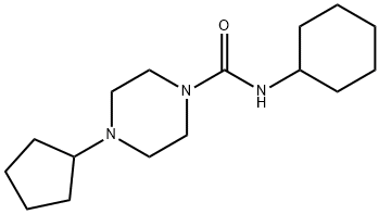 1-Piperazinecarboxamide,N-cyclohexyl-4-cyclopentyl-(9CI) Struktur