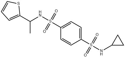 1,4-Benzenedisulfonamide,N-cyclopropyl-N-[1-(2-thienyl)ethyl]-(9CI) Struktur