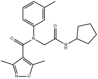 4-Isoxazolecarboxamide,N-[2-(cyclopentylamino)-2-oxoethyl]-3,5-dimethyl-N-(3-methylphenyl)-(9CI) Struktur