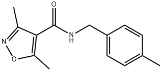 4-Isoxazolecarboxamide,3,5-dimethyl-N-[(4-methylphenyl)methyl]-(9CI) Struktur