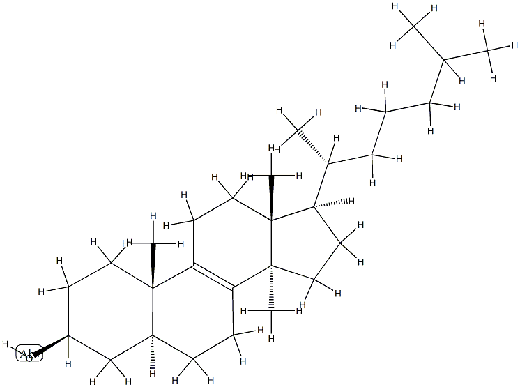 14-Methyl-5α-cholest-8-en-3β-ol Struktur