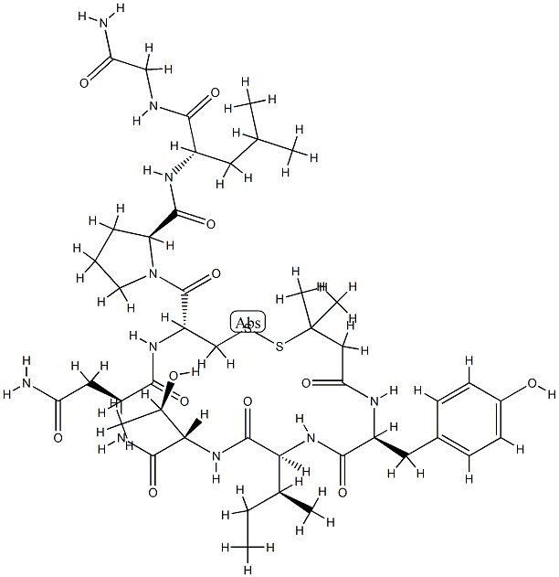 oxytocin, 1-desaminopenicillamyl-Thr(4)- Struktur