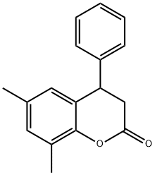 2H-1-Benzopyran-2-one, 3,4-dihydro-6,8-diMethyl-4-phenyl- Struktur