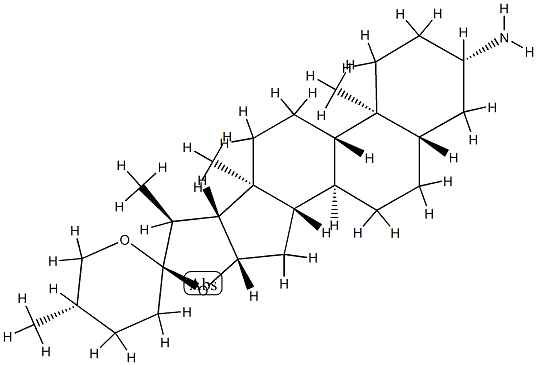 (25S)-5α-Spirostan-3β-amine Struktur