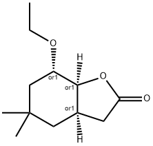 2(3H)-Benzofuranone,7-ethoxyhexahydro-5,5-dimethyl-,(3aR,7S,7aS)-rel-(9CI) Struktur