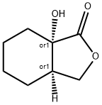 1(3H)-Isobenzofuranone, hexahydro-7a-hydroxy-, (3aR,7aS)-rel- (9CI) Struktur