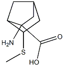 Bicyclo[2.2.1]heptane-2-carboxylic acid, 2-amino-6-(methylthio)-, radical ion(1+), (1R,2R,4S,6R)- Struktur