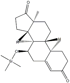 7α-(Trimethylsiloxy)androst-4-ene-3,17-dione Struktur