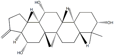 29,30-Dinor-A'-neogammacer-21-ene-3β,12β,16β-triol Struktur