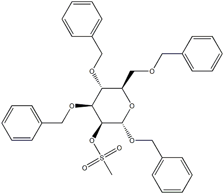 Benzyl 3-O,4-O,6-O-tribenzyl-α-D-mannopyranoside methanesulfonate Struktur