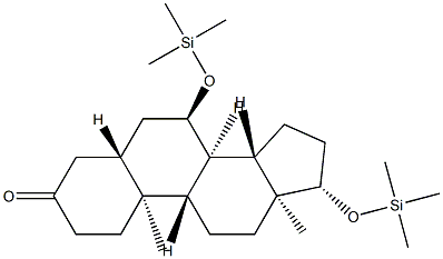 7α,17β-Bis[(trimethylsilyl)oxy]-5α-androstan-3-one Struktur