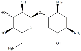 [(1S)-2β,4β-Diamino-5α-hydroxycyclohexyl]6-amino-6-deoxy-α-D-glucopyranoside Struktur