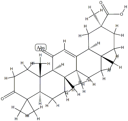 (2S,4aR,6aS,6aS,6bR,8aS,12aS,14bS)-2,4a,6a,6b,9,9,12a-heptamethyl-10,1 3-dioxo-1,3,4,5,6,6a,7,8,8a,11,12,14b-dodecahydropicene-2-carboxylic a cid Struktur