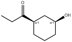 1-Propanone, 1-[(1R,3S)-3-hydroxycyclohexyl]-, rel- (9CI) Struktur