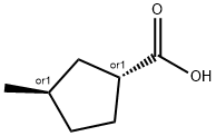 Cyclopentanecarboxylic acid, 3-methyl-, (1R,3R)-rel- (9CI) Struktur