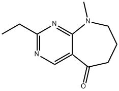 5H-Pyrimido[4,5-b]azepin-5-one,2-ethyl-6,7,8,9-tetrahydro-9-methyl-(9CI) Struktur