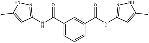 1-N,3-N-bis(5-methyl-1H-pyrazol-3-yl)benzene-1,3-dicarboxamide Struktur