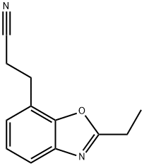 7-Benzoxazolepropanenitrile,2-ethyl-(9CI) Struktur