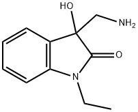 2H-Indol-2-one,3-(aminomethyl)-1-ethyl-1,3-dihydro-3-hydroxy-(9CI) Struktur