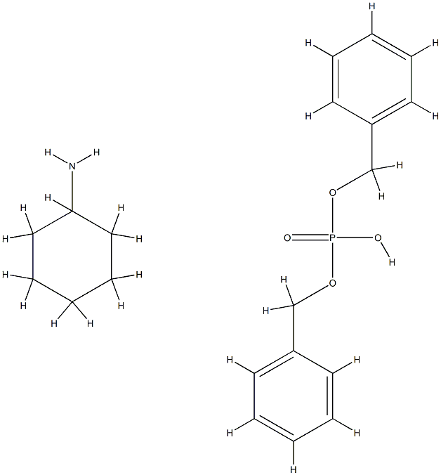 bis(phenylmethoxy)phosphinic acid, cyclohexanamine Struktur