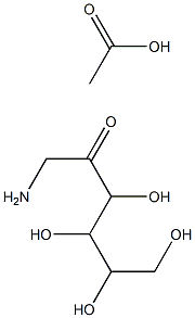 1-Amino-1-deoxy-D-fructose Acetate Struktur