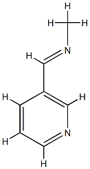 Methanamine, N-(3-pyridinylmethylene)-, [N(E)]- (9CI) Struktur