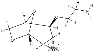 beta-D-Mannopyranose, 4-O-(2-aminoethyl)-1,6:2,3-dianhydro- (9CI) Struktur