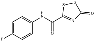 3H-1,2,4-Dithiazole-5-carboxamide,N-(4-fluorophenyl)-3-oxo-(9CI) Struktur