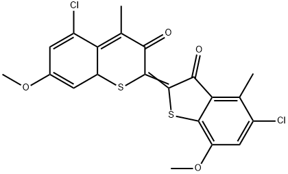 5,5'-Dichloro-7,7'-dimethoxy-4,4'-dimethyl-Δ2,2'(3H,3'H)-bibenzo[b]thiophene-3,3'-dione Struktur