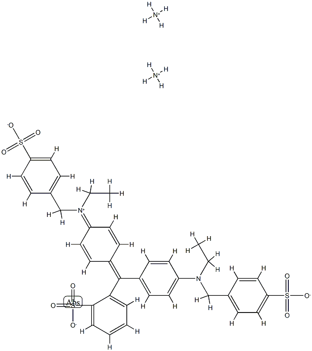 ACID BLUE 9 AMMONIUM SALT Struktur