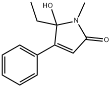 2H-Pyrrol-2-one,5-ethyl-1,5-dihydro-5-hydroxy-1-methyl-4-phenyl-(9CI) Struktur