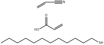 2-Propenoic acid, telomer with 1-dodecanethiol and 2-propenenitrile Struktur