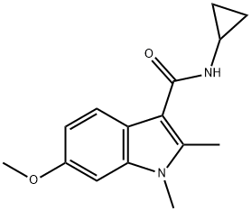 1H-Indole-3-carboxamide,N-cyclopropyl-6-methoxy-1,2-dimethyl-(9CI) Struktur