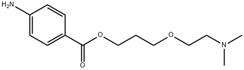 3-[β-(Dimethylamino)ethoxy]propyl=p-aminobenzoate Struktur