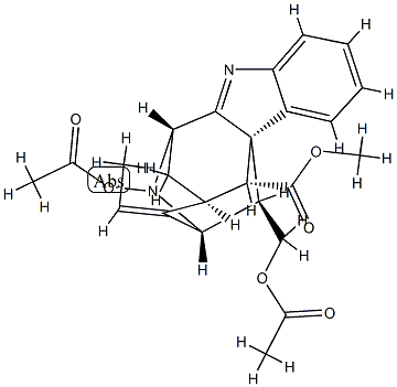 4,5-Bis(acetyloxy)-6α,21α-cyclo-4,5-secoakuammilan-17-oic acid methyl ester Struktur