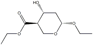 ba-D-threo-Pentopyranoside, ethyl 2,4-dideoxy-4-(ethoxycarbonyl)- (9CI) Struktur