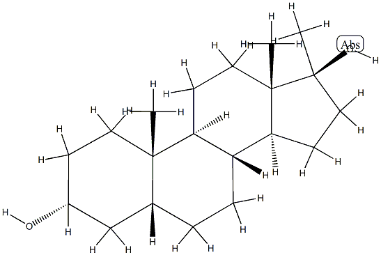 17α-Methyl-5β-androstane-3α,17β-diol Struktur