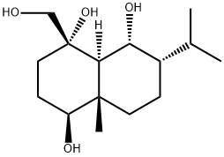 (1S,4aα)-Decahydro-4-hydroxymethyl-8aβ-methyl-6α-isopropyl-1β,4α,5α-naphthalenetriol Struktur