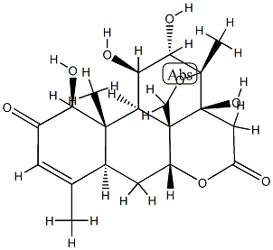 13,20-Epoxy-1β,11β,12α,14-tetrahydroxypicras-3-ene-2,16-dione Struktur