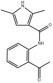 1H-Pyrrole-3-carboxamide,N-(2-acetylphenyl)-2,5-dimethyl-(9CI) Struktur