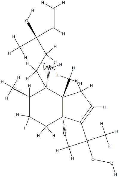 (3aS,7S,αR)-α-Vinyl-3a,4,5,6,7,7a-hexahydro-3-(1-hydroperoxy-1-methylethyl)-7-hydroxy-α,6α,7aβ-trimethyl-1H-indene-7-(1-propanol) Struktur