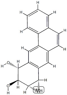 Benz(5,6)anthra(1,2-B)oxirene-2,3-diol, 1A,2,3,11B-tetrahydro-,(1A-alpha,2-beta,3-alpha,11B-alpha)-(+-)- Struktur