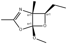 4,6-Dioxa-2-azabicyclo[3.2.0]hept-2-ene,7-ethyl-5-methoxy-1,3-dimethyl-,(1R,5S,7R)-rel-(9CI) Struktur