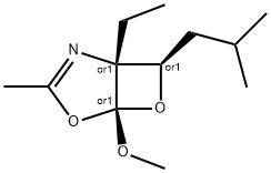 4,6-Dioxa-2-azabicyclo[3.2.0]hept-2-ene,1-ethyl-5-methoxy-3-methyl-7-(2-methylpropyl)-,(1R,5S,7R)-rel-(9CI) Struktur