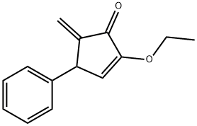 2-Cyclopenten-1-one,2-ethoxy-5-methylene-4-phenyl-(9CI) Struktur