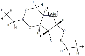 1-O,2-O:3-O,5-O-Bis(ethylboranediyl)-α-D-xylofuranose Struktur