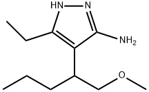 1H-Pyrazol-3-amine,5-ethyl-4-[1-(methoxymethyl)butyl]-(9CI) Struktur