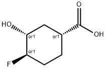 Cyclohexanecarboxylic acid, 4-fluoro-3-hydroxy-, (1R,3R,4R)-rel- (9CI) Struktur