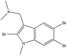 N,N,1-Trimethyl-2,5,6-tribromo-1H-indole-3-methanamine Struktur